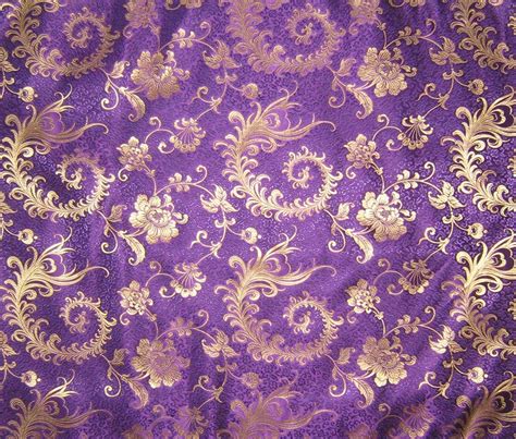 purple fabric with gold metallic|purple and gold fabrics.